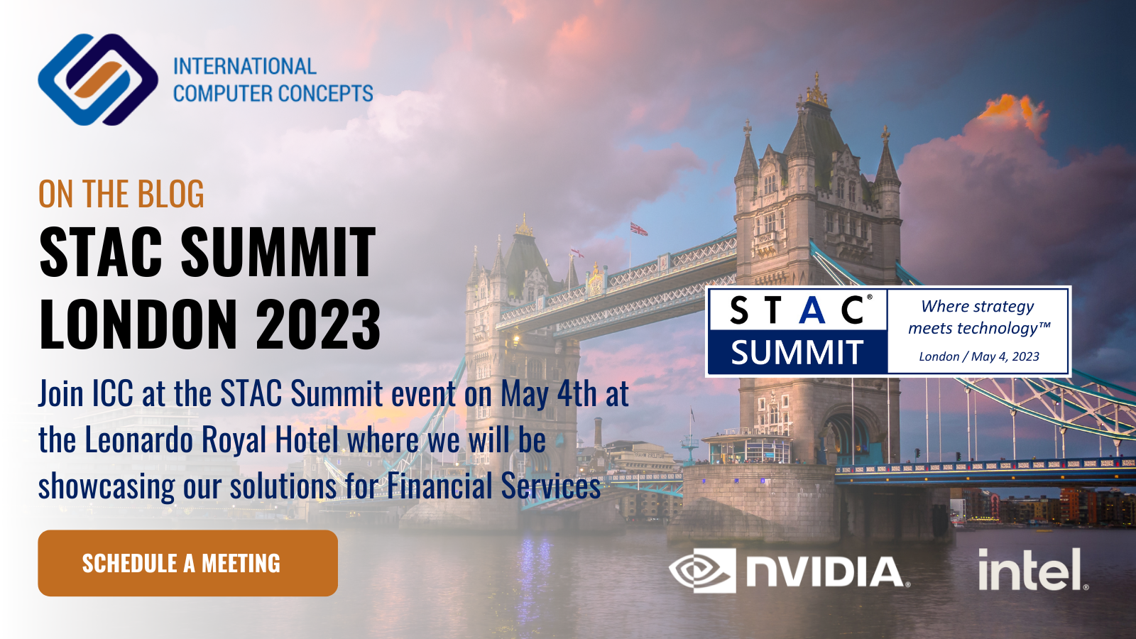 ICC to exhibit at STAC Summit London